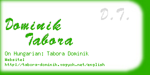 dominik tabora business card